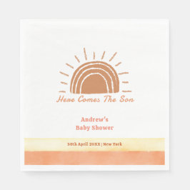 Guardanapo De Papel Boho Desert Vem O Filho Bebê Chuveiro