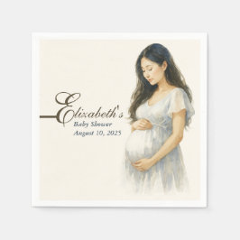 Guardanapo De Papel Boho Elegant  baby shower Asian mom-to-be