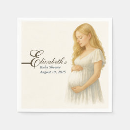 Guardanapo De Papel Boho Elegant  baby shower blonde mom-to-be