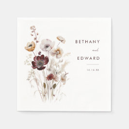 Guardanapo De Papel Boho Fall Floral Wedkins