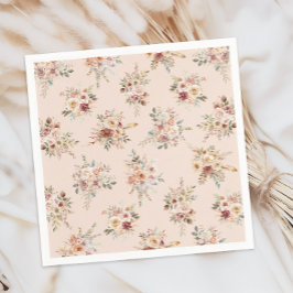 Guardanapo De Papel Boho Floral Baby Shower Napkins