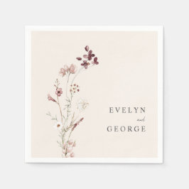 Guardanapo De Papel Boho Floral Boho Minimalista Elegante