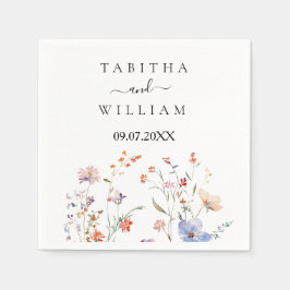 Guardanapo De Papel Boho Floral, casamento de flor silvestre