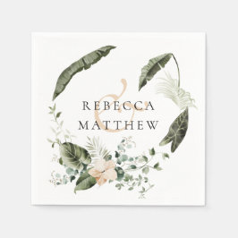 Guardanapo De Papel Boho Floral Greenery Wedding Elegante