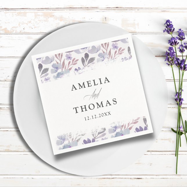 Guardanapo De Papel Boho Floral Watercolor Pattern Wedding (Criador carregado)