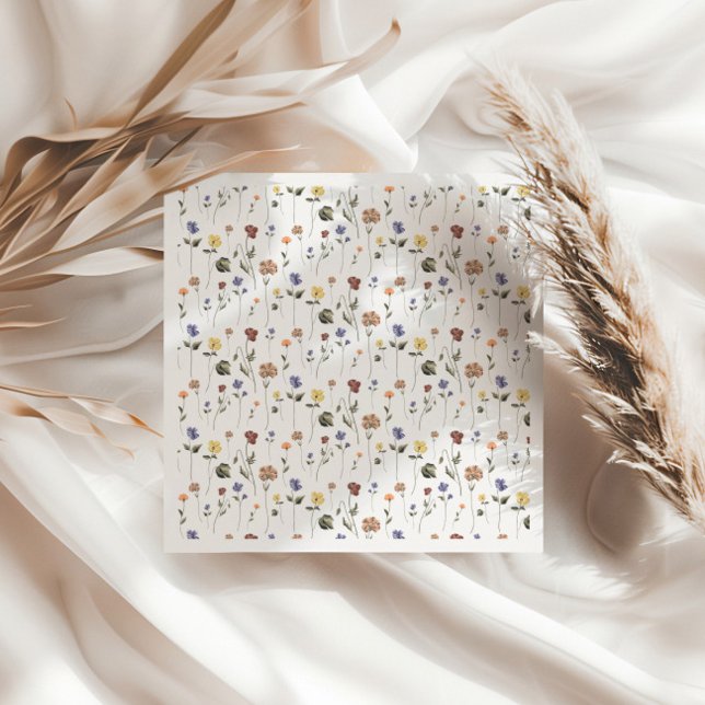 Guardanapo De Papel Boho Floral Wildflower | (Criador carregado)
