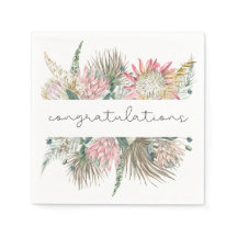 Boho Flower Cocktail Napkins