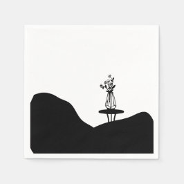 Guardanapo De Papel Boho Flower pot on table