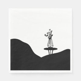 Guardanapo De Papel Boho Flower pot on table