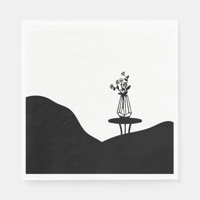 Guardanapo De Papel Boho Flower pot on table (Frente)