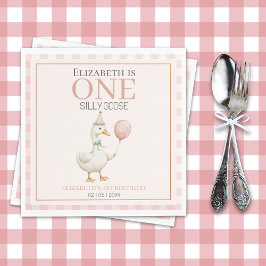 Guardanapo De Papel Boho Goose Birthday – Pink Balloon & Tartan