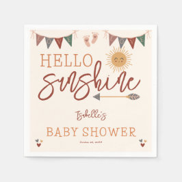 Guardanapo De Papel Boho Hello Sunshine Chá de fraldas