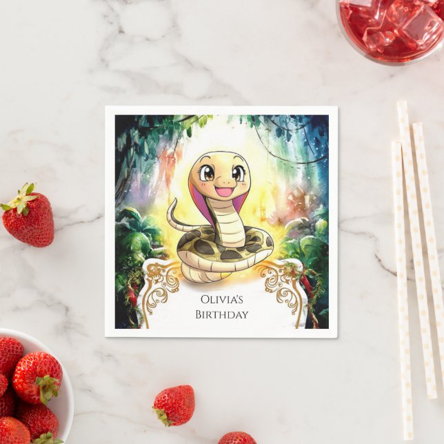 Guardanapo De Papel Boho Kids Cobra Birthday (Insitu)