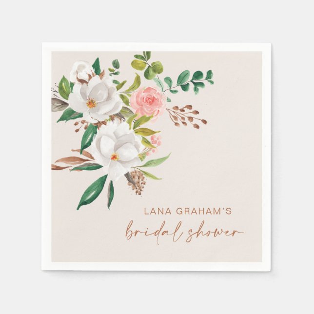 Guardanapo De Papel Boho Magnolia Napkin Party L201 (Frente)