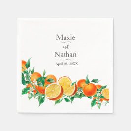 Guardanapo De Papel Boho Orange Blossom Casamento