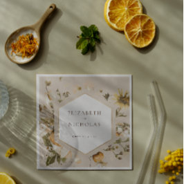 Guardanapo De Papel Boho Outono Flor Silvestre | Casamento Botânico