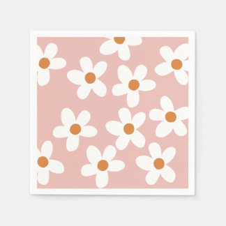 Guardanapo De Papel Boho Pink Daisy Birthday