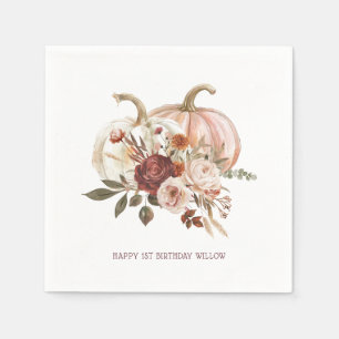 Guardanapo De Papel Boho Pumpkin Autumn Blothday