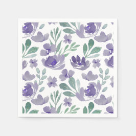 Guardanapo De Papel Boho Purple Floral Pattern Casamento