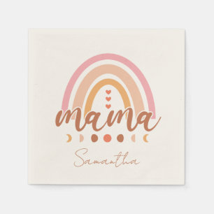 Guardanapo De Papel Boho Rainbow Mama com Fases da Lua