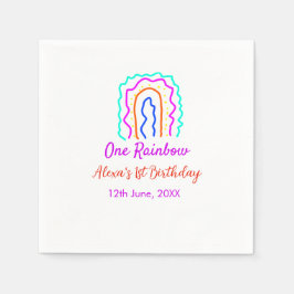Guardanapo De Papel Boho Rainbow, um aniversário de crianças brilhante