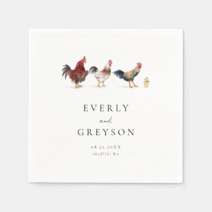 Guardanapo De Papel Boho & Rustic Chicken Weding