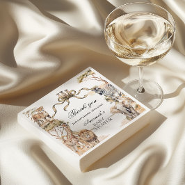 Guardanapo De Papel Boho Safari Animals Gender Neutral Baby Shower