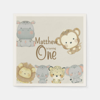Guardanapo De Papel Boho Safari Birthday Napkins