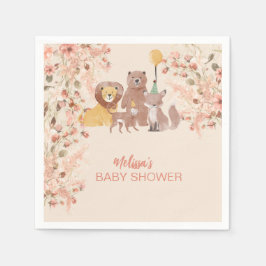 Guardanapo De Papel Boho Safari Blush Pampas Rosa Personaliza