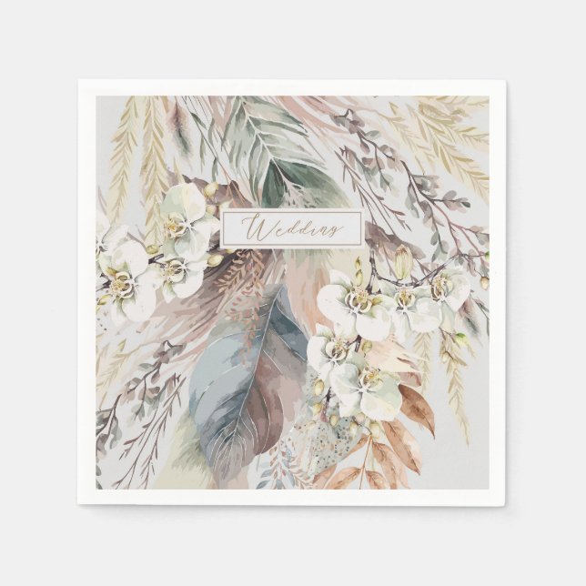 Guardanapo De Papel Boho Style Wedding (Frente)