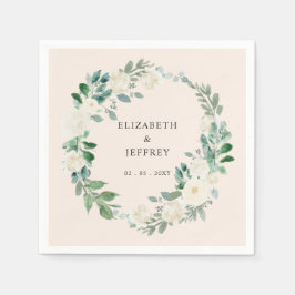 Guardanapo De Papel Boho Summer Primavera Ivory Floral Casamento Elega