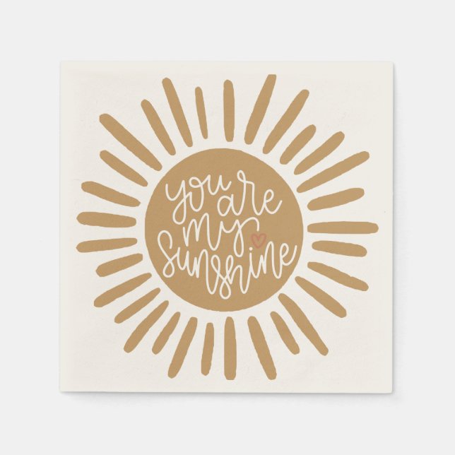 Guardanapo De Papel boho sunshine para aniversário ou chá de fraldas (Frente)