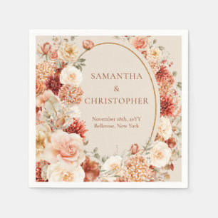 Guardanapo De Papel Boho terracotta burgundy eucalipto napkins floral