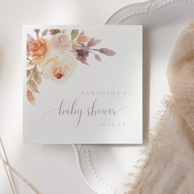 Guardanapo De Papel Boho Terracotta Papel de Chá de fraldas Floral Nap (Criador carregado)