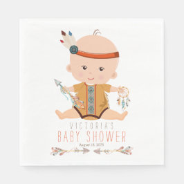 Guardanapo De Papel Boho Tribal Chá de fraldas Napkins