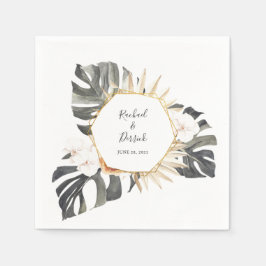 Guardanapo De Papel Boho Tropical Floral Beach Wedding