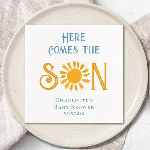 Guardanapo De Papel Boho Vem o Chá de fraldas do Sol Filho