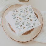 Guardanapo De Papel Boho Vintage Baby Pattern<br><div class="desc">Comemore os pais com esta coleção de chás de fraldas bonitinha e neutra em termos de gênero,  com um padrão de brinquedos e roupas de bebês antigos.</div>