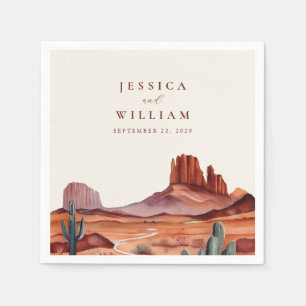 Guardanapo De Papel Boho Watercolor Desert Wedding