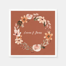 Guardanapo De Papel Boho Watercolor Papel Floral Personalizado Napkins