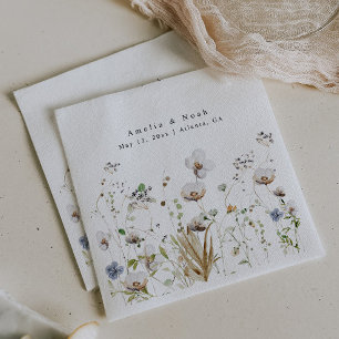 Guardanapo De Papel Boho Watercolor Wildflower Wedor Bag