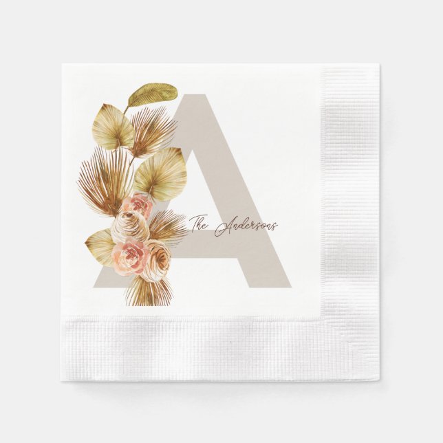 Guardanapo De Papel Boho Wedding - Personalizado (Frente)