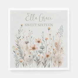 Guardanapo De Papel Boho Wildflower