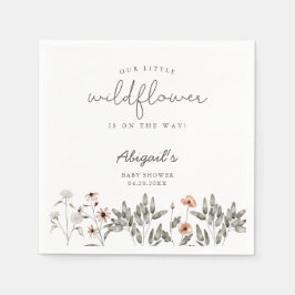 Guardanapo De Papel Boho Wildflower Chá de fraldas