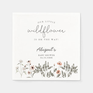 Guardanapo De Papel Boho Wildflower Chá de fraldas 