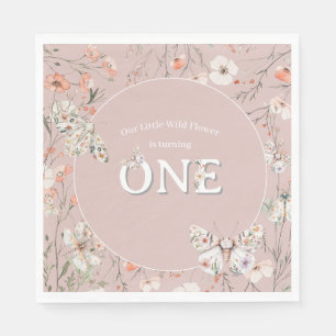 Guardanapo De Papel Boho Wildflower Floral Baby Birthday