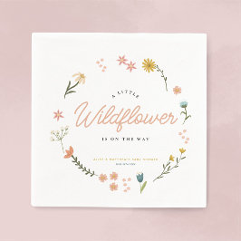 Guardanapo De Papel Boho Wildflower Girls Floral Chá de fraldas