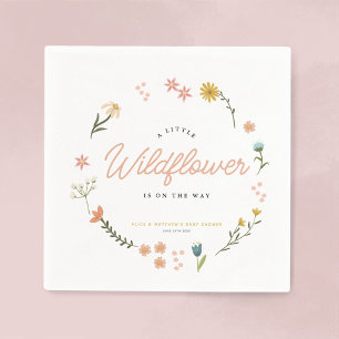 Guardanapo De Papel Boho Wildflower Girls Floral Chá de fraldas