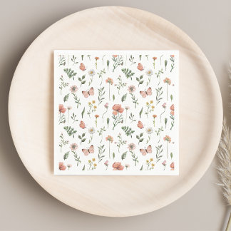 Guardanapo De Papel Boho Wildflower Paper Napkins