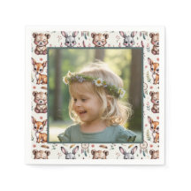 Boho Woodland Animal Foto Toddler Aniversário